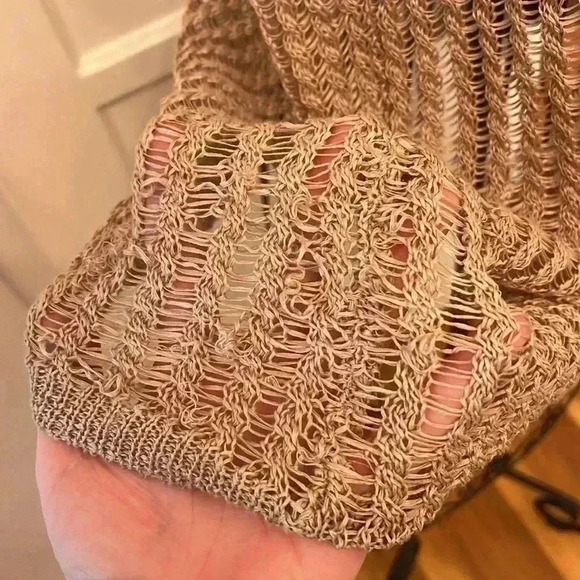 Zara Open Knit Round Neck Tank Sweater-Sz M - Picture 3 of 7